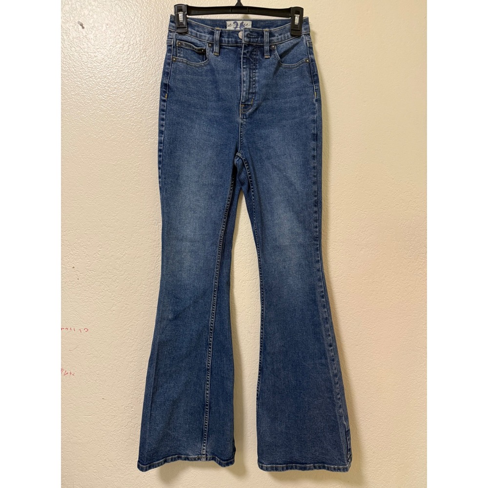 We The Free Free People High Rise Flare Jeans Medium Wash Blue Size 26